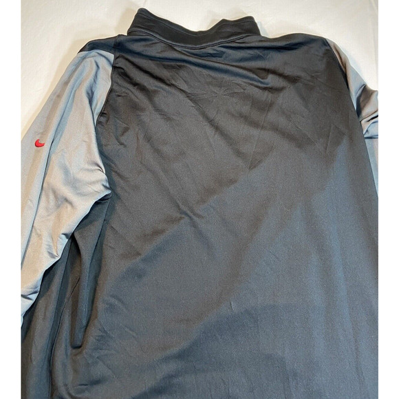 Nike Mens Size XL Coca Cola Logo Embroidery 1/4 Zip Pullover Gray Red Jacket Y2K - Picture 11 of 13